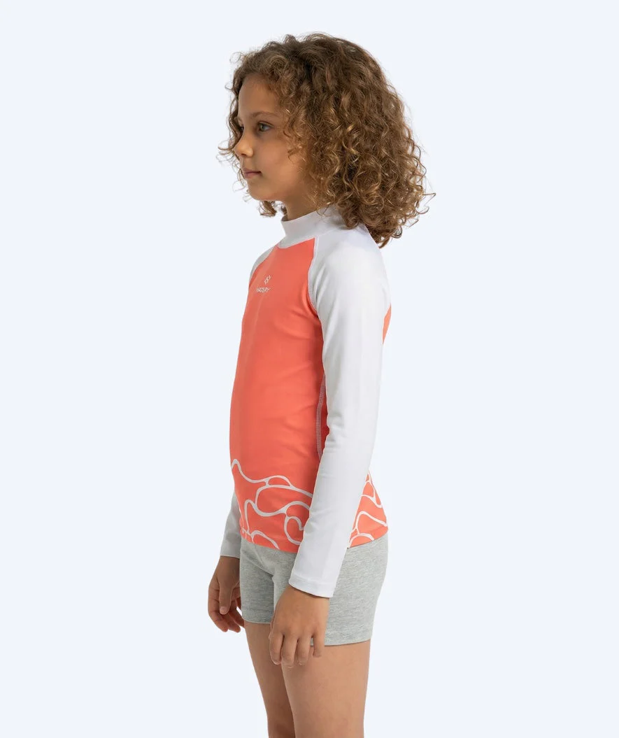 Watery koszulka UV dla dzieci - Chilton Rashguard z długimi rękawami - Różowy/biały - Image 3