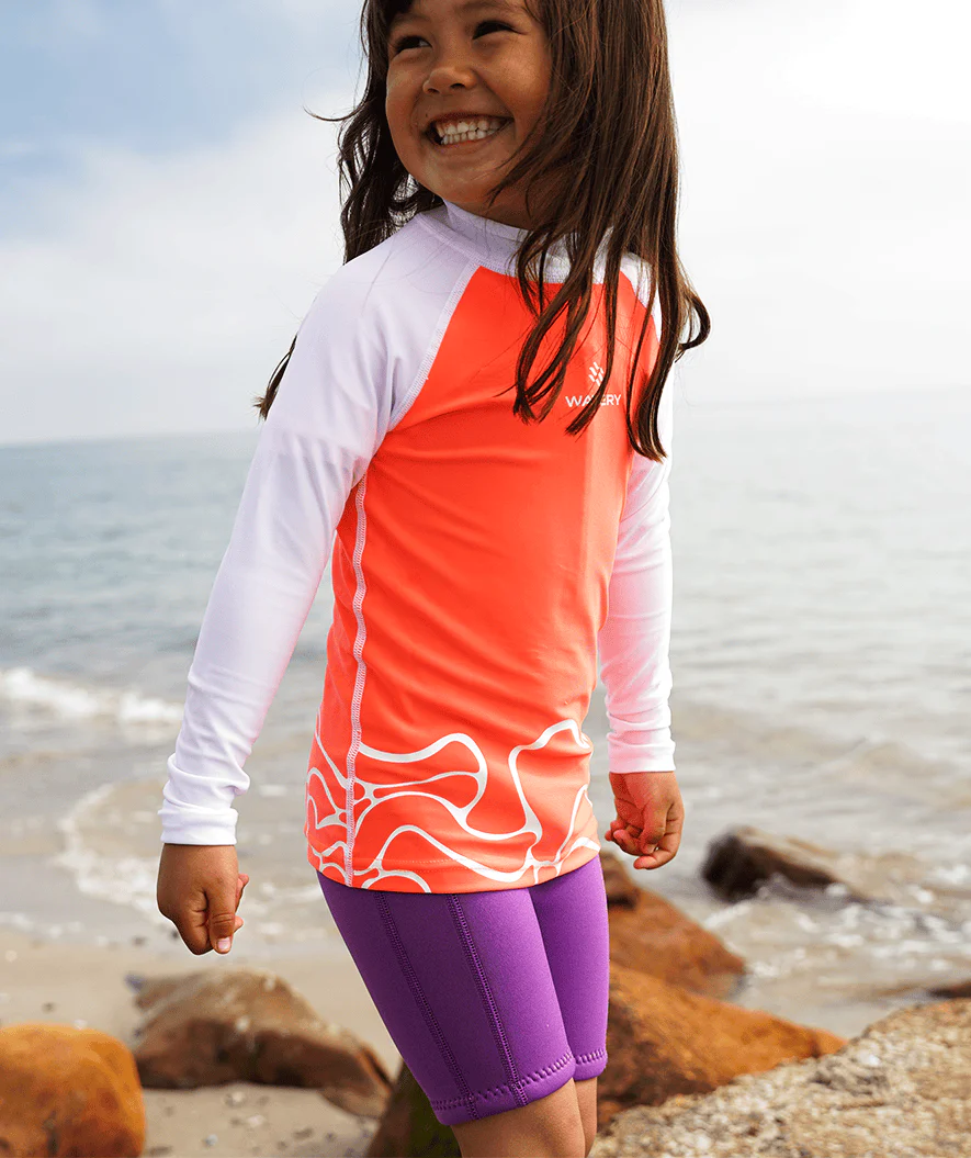 Watery koszulka UV dla dzieci - Chilton Rashguard z długimi rękawami - Różowy/biały - Image 4