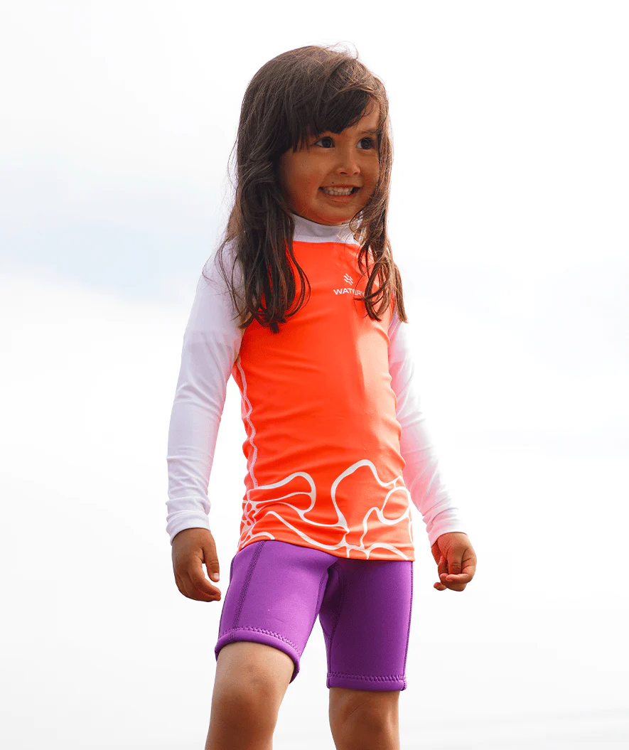 Watery koszulka UV dla dzieci - Chilton Rashguard z długimi rękawami - Różowy/biały - Image 9
