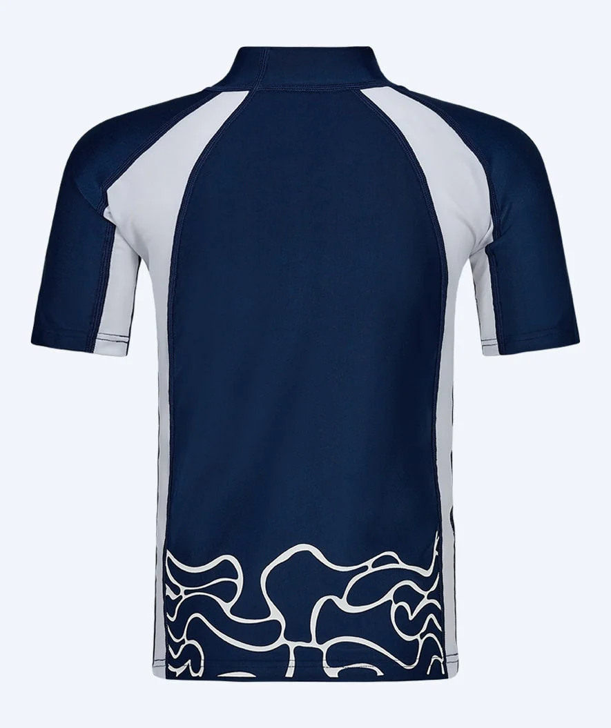 Watery koszulka UV dla dzieci - Chilton Rashguard z krótkimi rękawami - Ciemnoniebiesko/biała - Image 11