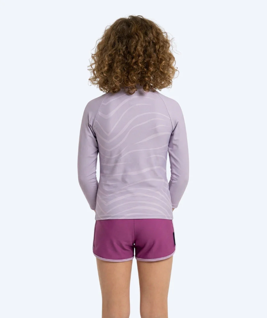 Watery koszulka UV dla dzieci - Fjord Rashguard z długimi rękawami - Fioletowy - Image 2