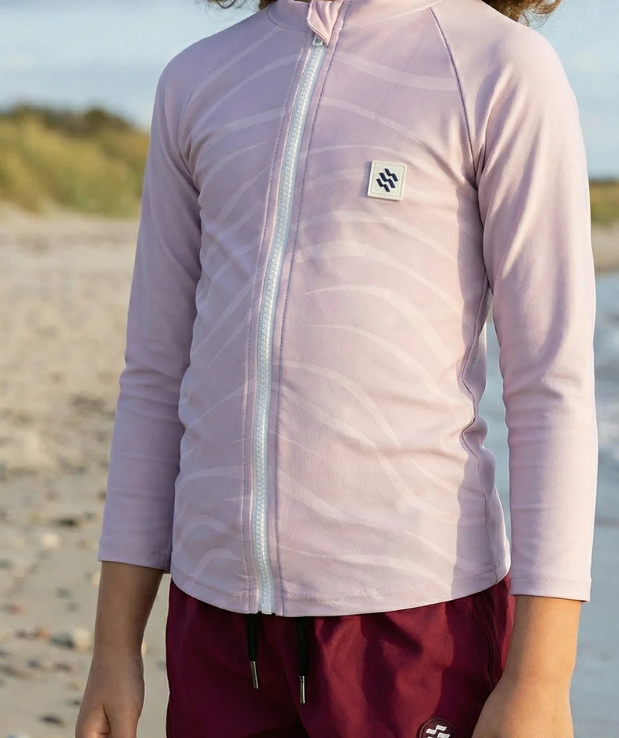 Watery koszulka UV dla dzieci - Fjord Rashguard z długimi rękawami - Różowa - Image 5