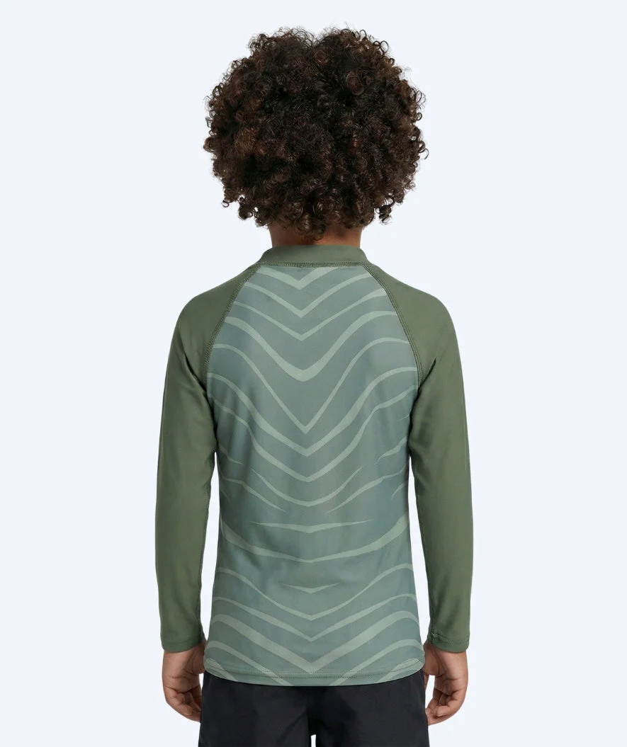 Watery koszulka UV dla dzieci - Fjord Rashguard z długimi rękawami - Zielona - Image 2