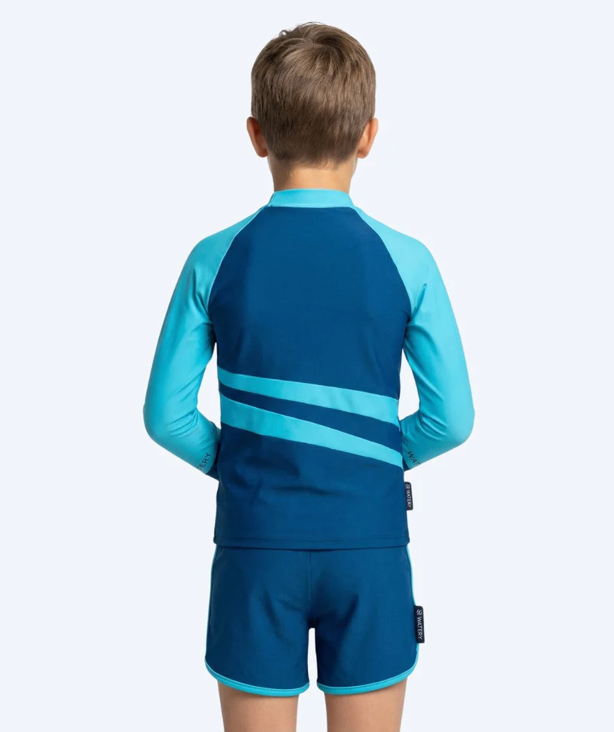 Watery koszulka UV dla dzieci - Manami Rashguard z długimi rękawami - Atlantic Blue - Image 2