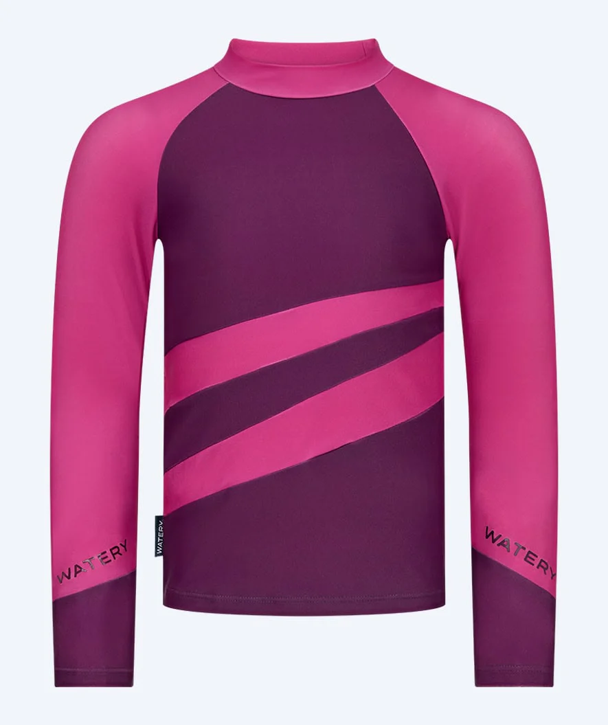 Watery koszulka UV dla dzieci - Manami Rashguard z długimi rękawami - Fioletowa - Image 2
