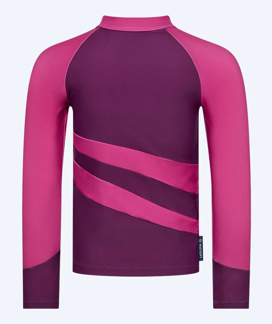 Watery koszulka UV dla dzieci - Manami Rashguard z długimi rękawami - Fioletowa - Image 3