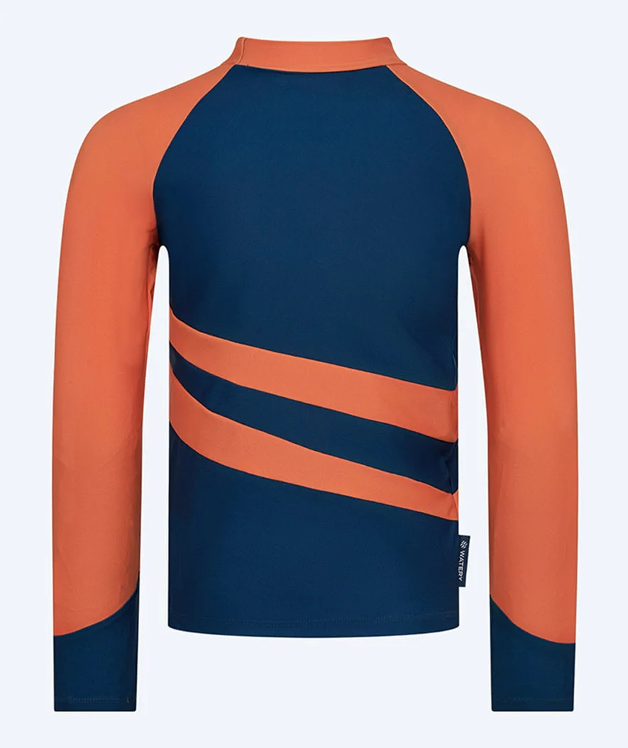 Watery koszulka UV dla dzieci - Manami Rashguard z długimi rękawami - Pomarańczowo/niebieska - Image 3