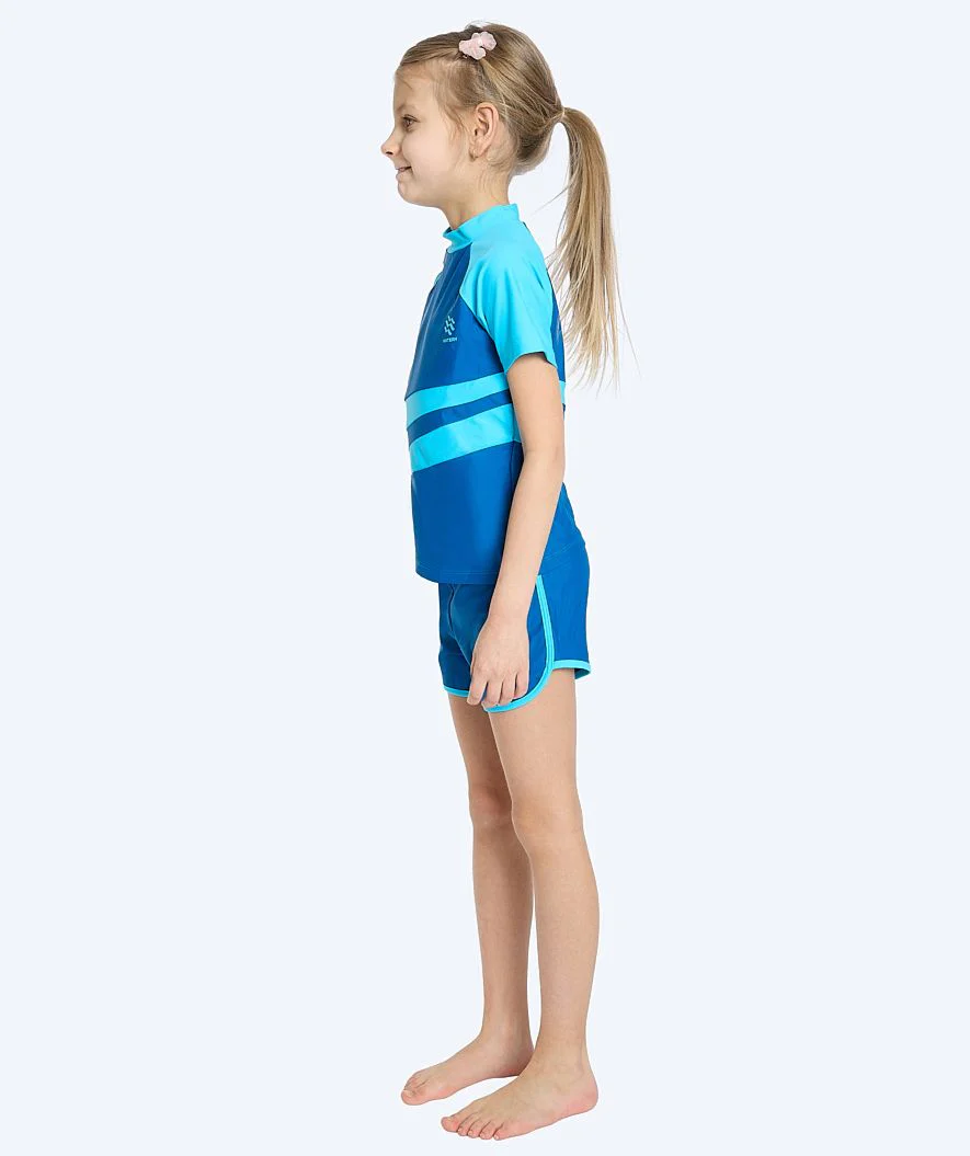 Watery koszulka UV dla dzieci - Manami Rashguard z krótkimi rękawami - Atlantic Blue - Image 3