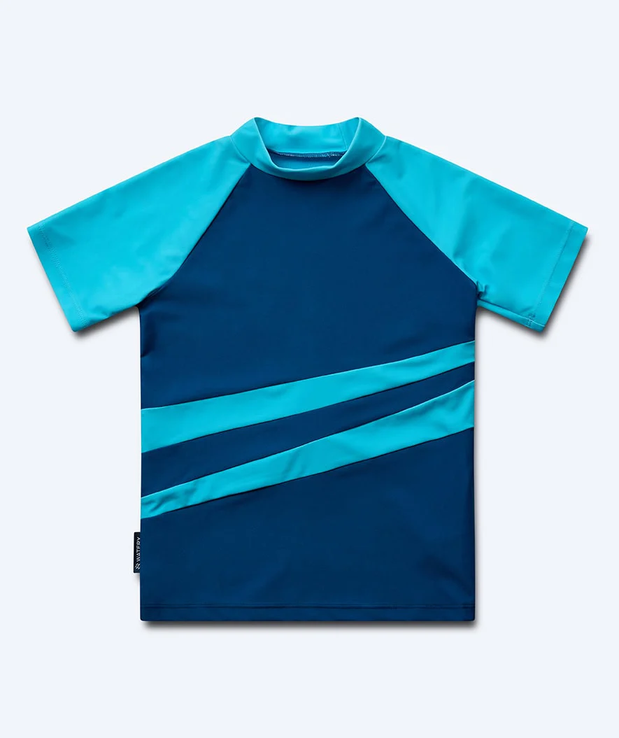 Watery koszulka UV dla dzieci - Manami Rashguard z krótkimi rękawami - Atlantic Blue - Image 7
