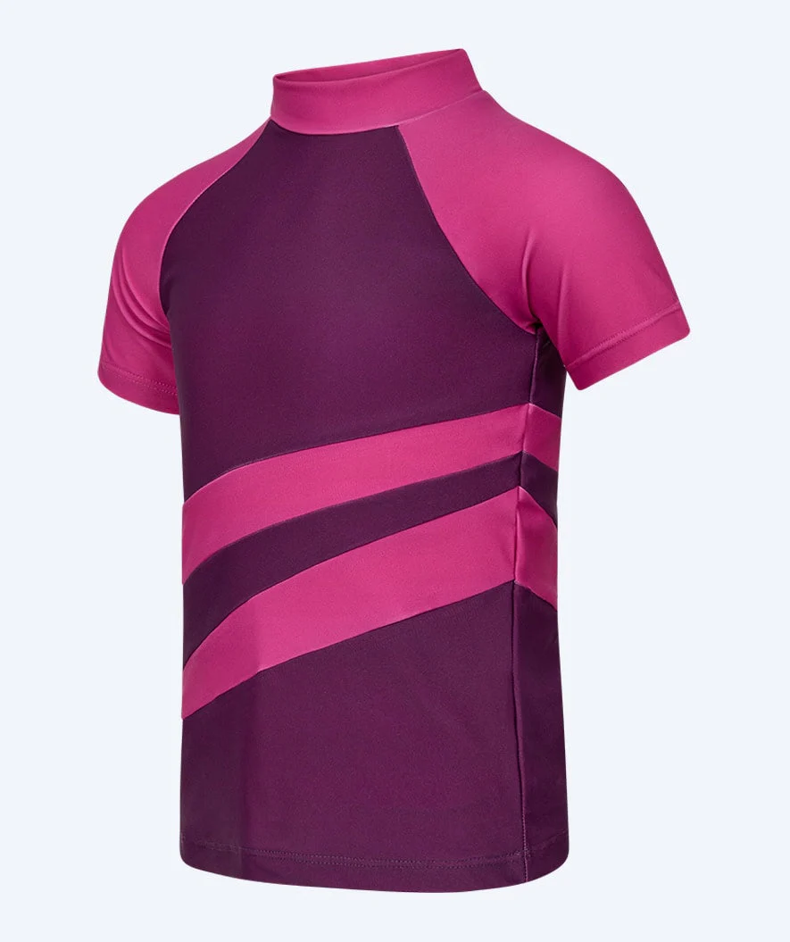 Watery koszulka UV dla dzieci - Manami Rashguard z krótkimi rękawami - Fioletowa - Image 4