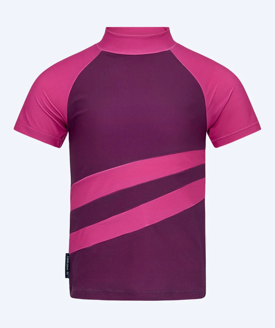 Watery koszulka UV dla dzieci - Manami Rashguard z krótkimi rękawami - Fioletowa - Image 5