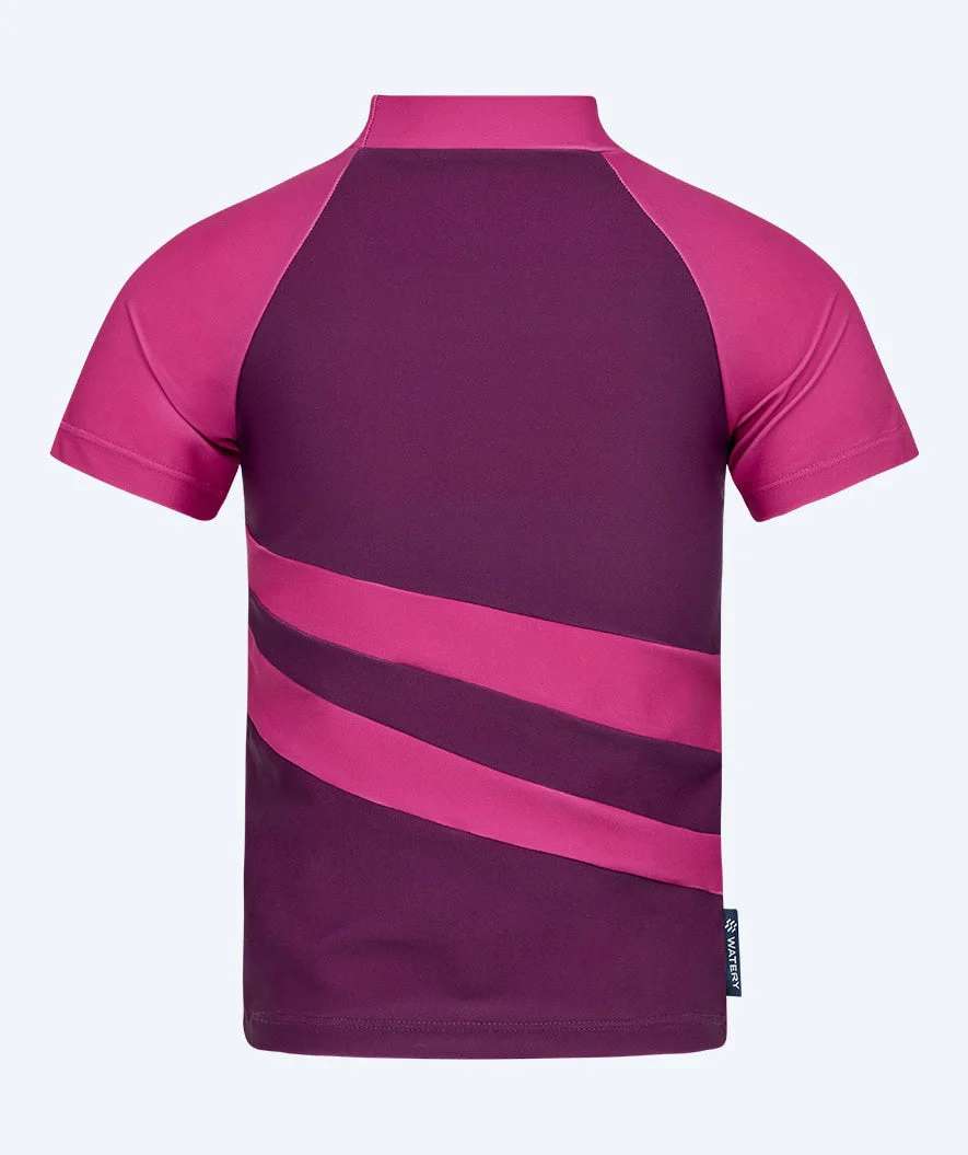 Watery koszulka UV dla dzieci - Manami Rashguard z krótkimi rękawami - Fioletowa - Image 6