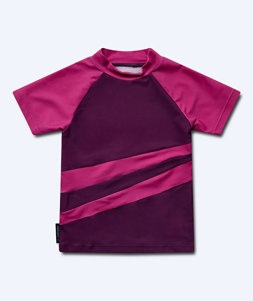 Watery koszulka UV dla dzieci - Manami Rashguard z krótkimi rękawami - Fioletowa - Image 7
