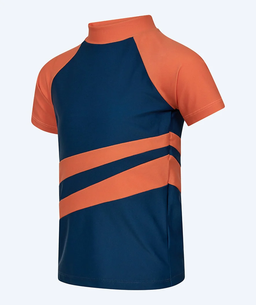 Watery koszulka UV dla dzieci - Manami Rashguard z krótkimi rękawami - Pomarańczowo/niebieska - Image 6