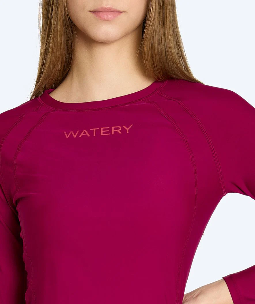 Watery koszulka UV dla kobiet - Remington Rashguard z długim rękawem - Ciemnoczerwona - Image 7