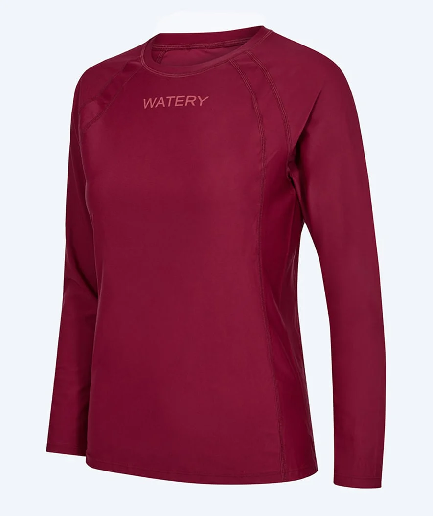 Watery koszulka UV dla kobiet - Remington Rashguard z długim rękawem - Ciemnoczerwona - Image 8