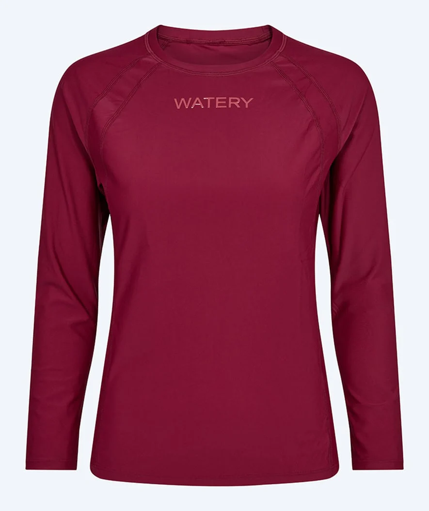 Watery koszulka UV dla kobiet - Remington Rashguard z długim rękawem - Ciemnoczerwona - Image 9
