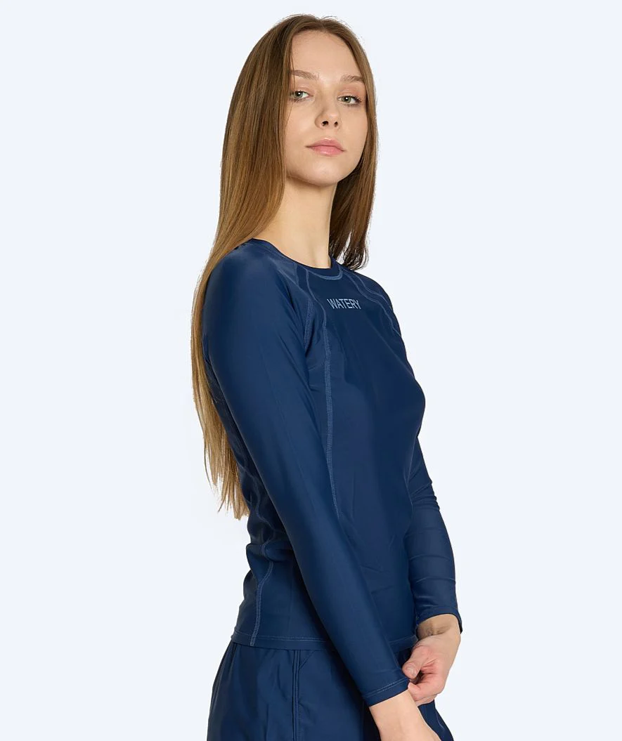 Watery koszulka UV dla kobiet - Remington Rashguard z długim rękawem - Ciemnoniebieska - Image 6
