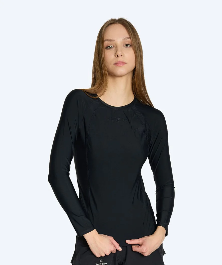 Watery koszulka UV dla kobiet - Remington Rashguard z długim rękawem - Czarna - Image 3