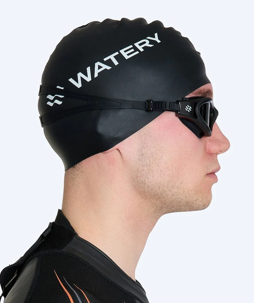 Watery okulary do pływania dla dorosłych krótkowidzów - (-2.0) do (-6.0) - Raven Active - Czarny (przydymione soczewki) - Image 3