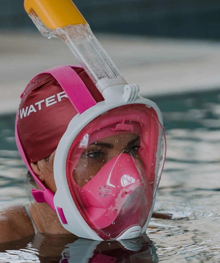 Watery pełnotwarzowa maska do snorkelingu dla dorosłych - Czarny - Image 11