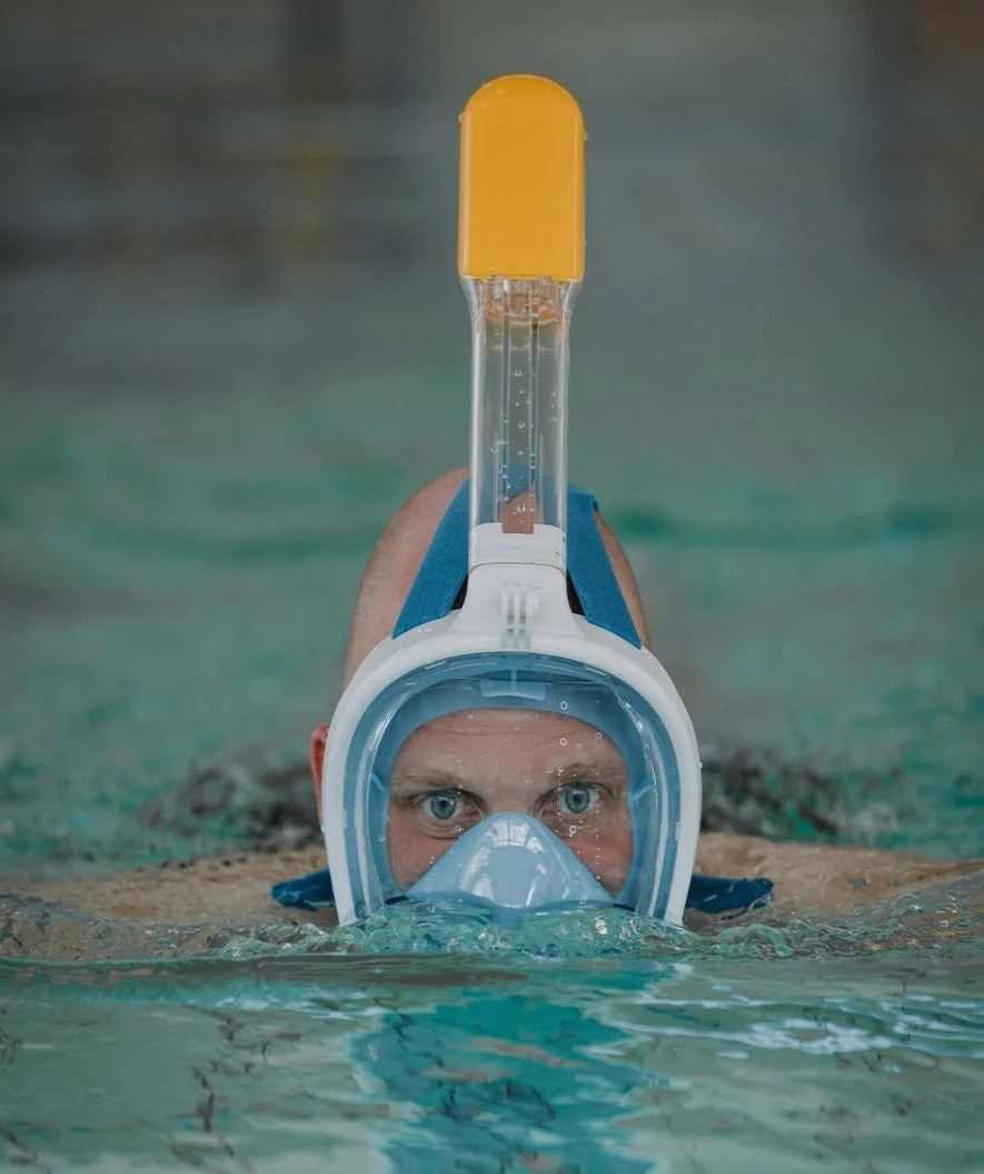 Watery pełnotwarzowa maska do snorkelingu dla dorosłych - Czarny - Image 12