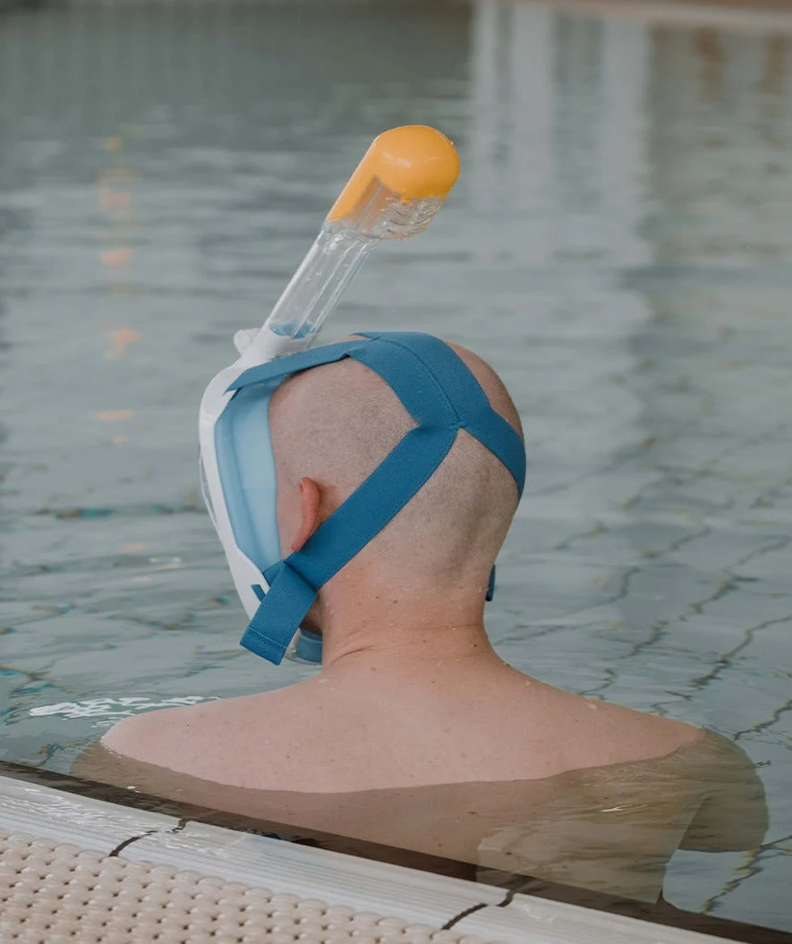 Watery pełnotwarzowa maska do snorkelingu dla dorosłych - Niebieski - Image 9