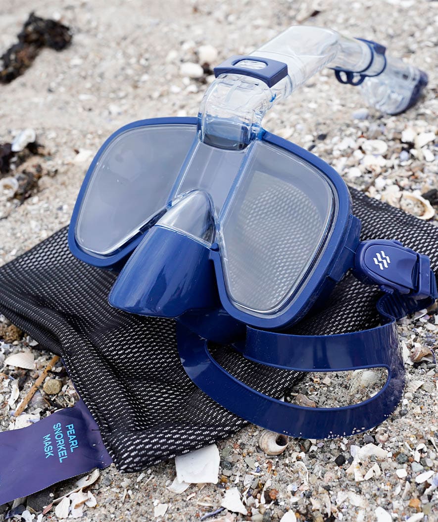 Watery pełnotwarzowa maska do snorkelingu dla dorosłych - Pearl - Ciemnoniebieski - Image 4