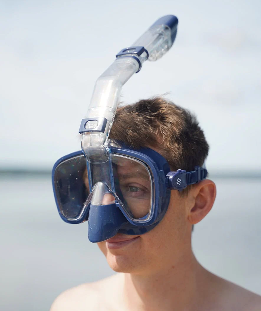 Watery pełnotwarzowa maska do snorkelingu dla dorosłych - Pearl - Ciemnoniebieski - Image 5