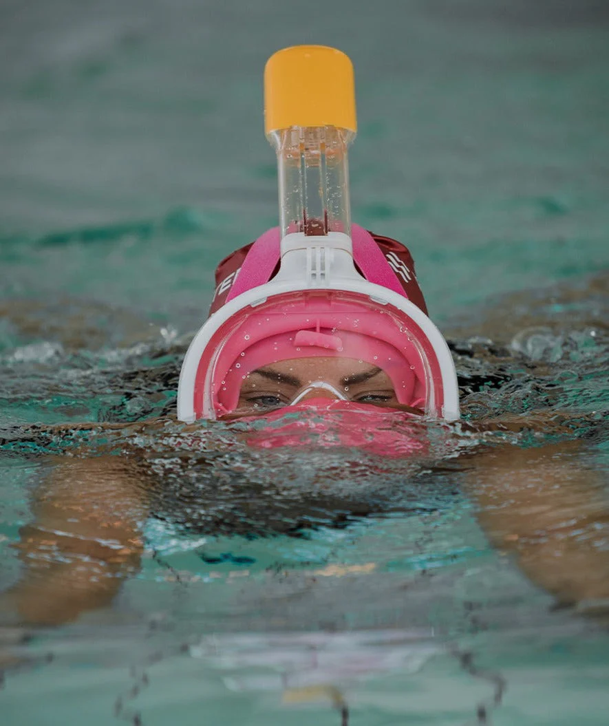 Watery pełnotwarzowa maska do snorkelingu dla dorosłych - Różowy - Image 15