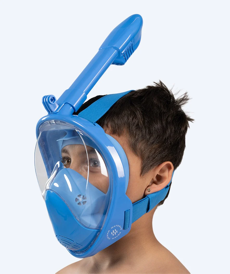 Watery pełnotwarzowa maska do snorkelingu dla dzieci - Oxygen - Atlantic Niebieski - Image 11