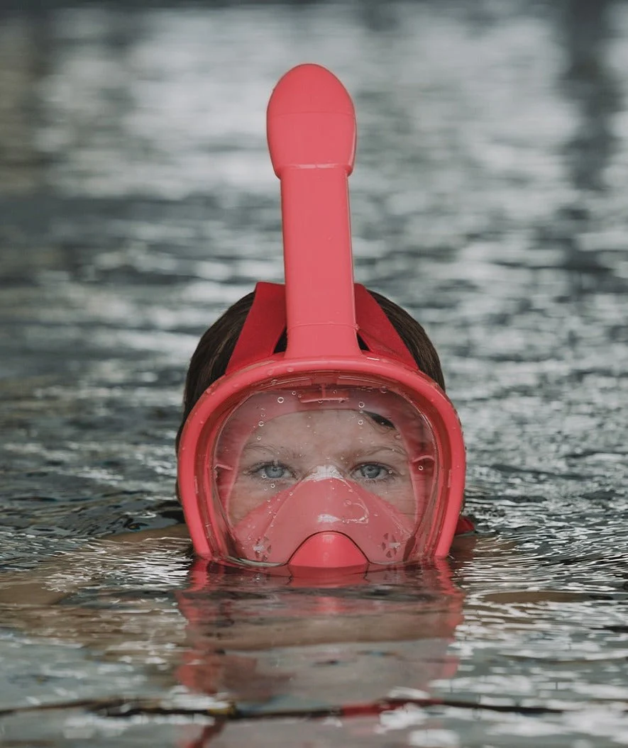 Watery pełnotwarzowa maska do snorkelingu dla dzieci - Oxygen - Atlantic Różowy - Image 4