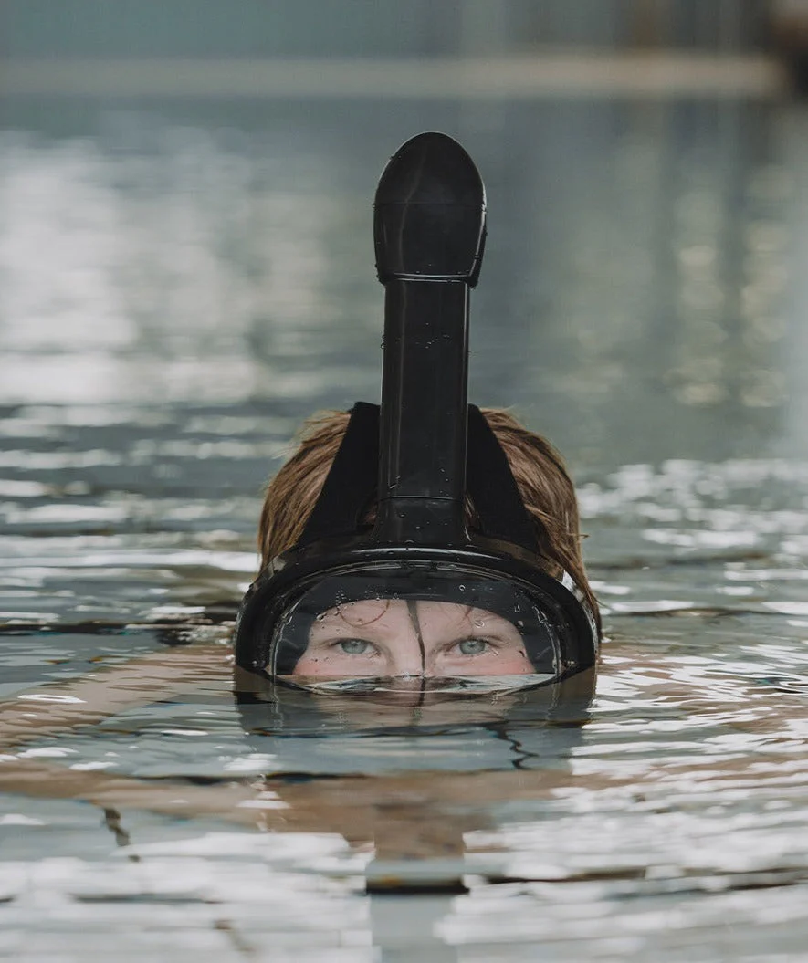 Watery pełnotwarzowa maska do snorkelingu dla dzieci - Oxygen - Czarny - Image 11