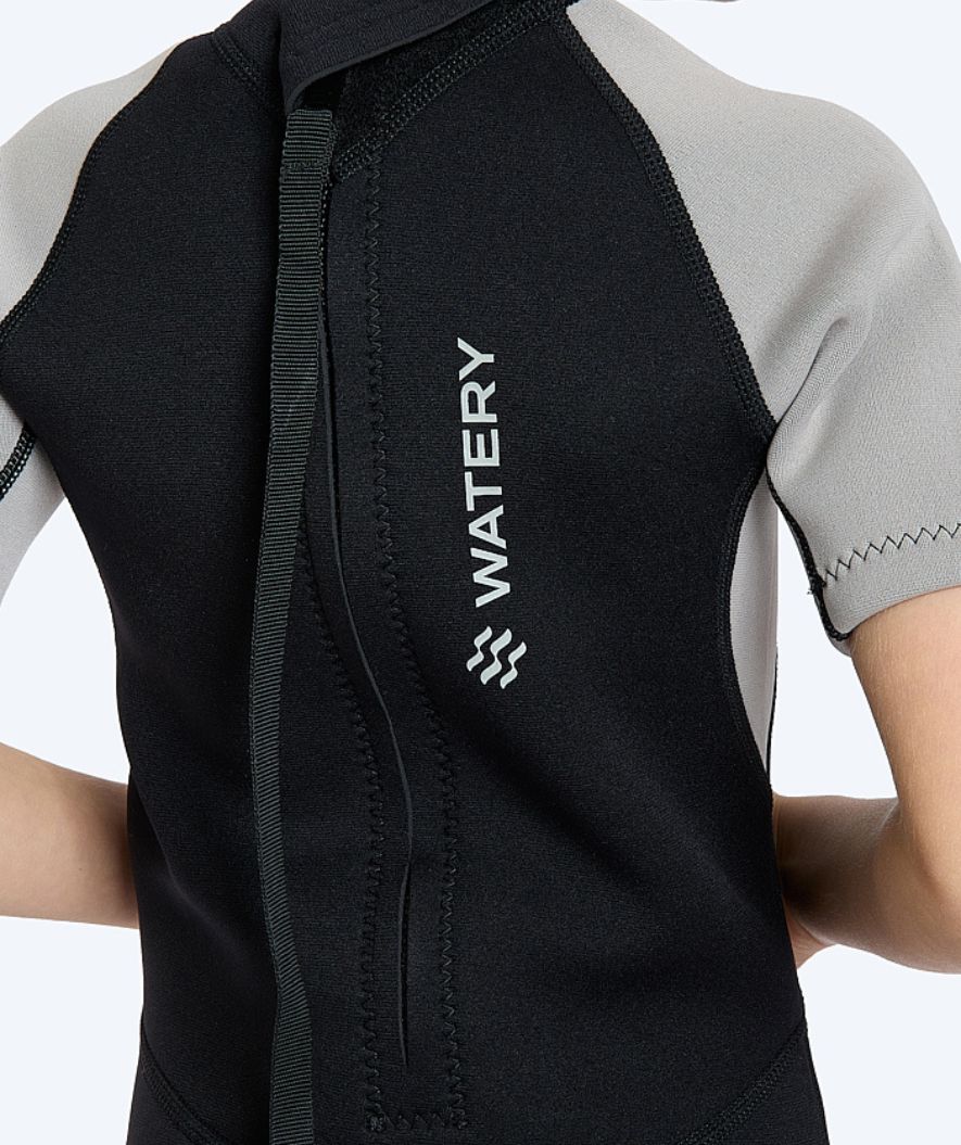 Watery pianka do pływania dla dzieci - Krótkimi Rękawami Duncan (3mm) - Czarny - Image 7
