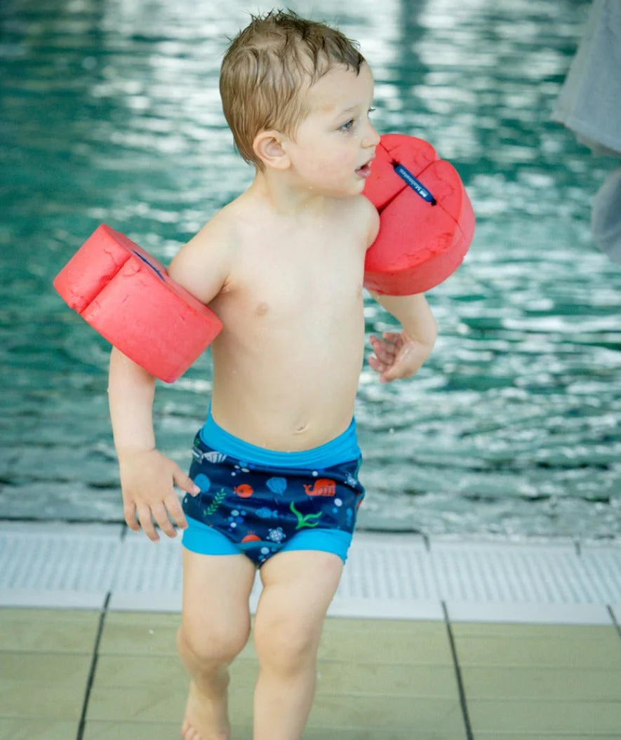 Watery pieluszka do pływania dla dzieci - Neoprene Swim Nappy - Green Stripes - Image 10