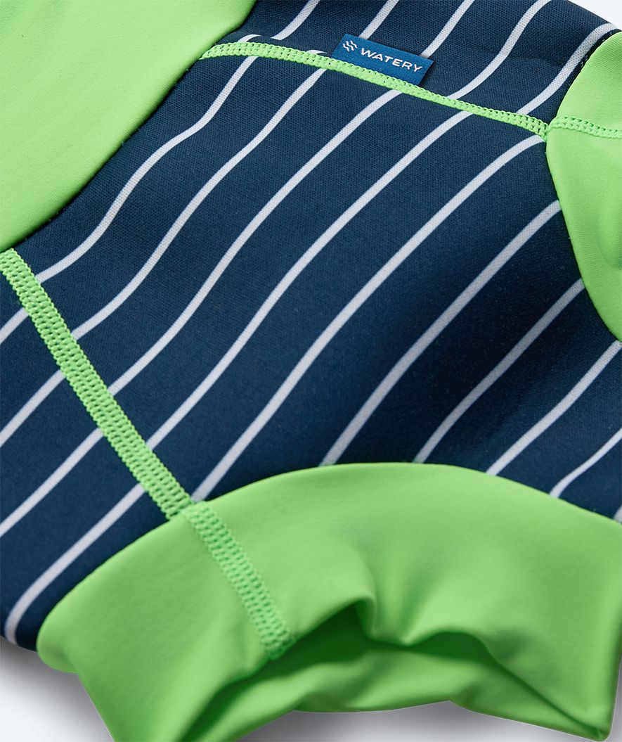 Watery pieluszka do pływania dla dzieci - Neoprene Swim Nappy - Green Stripes - Image 3