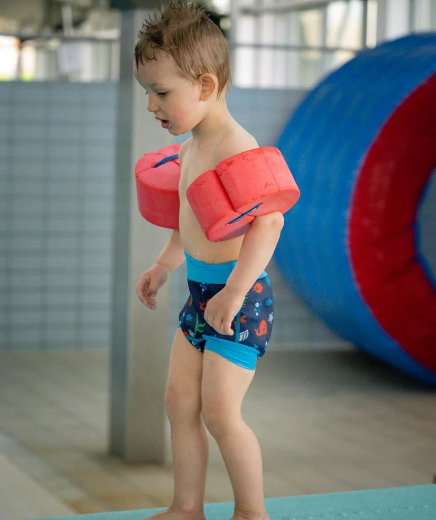 Watery pieluszka do pływania dla dzieci - Neoprene Swim Nappy - Green Stripes - Image 9