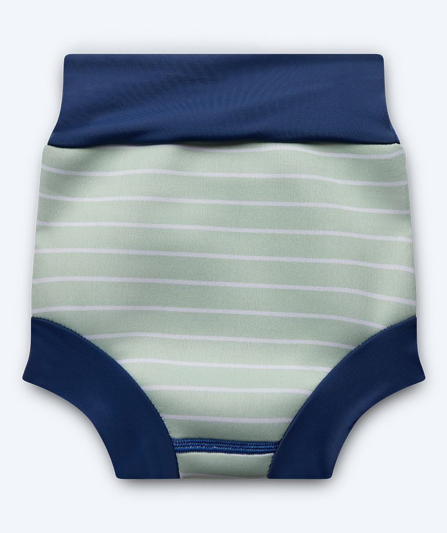 Watery pieluszka do pływania dla dzieci - Neoprene Swim Nappy - Nordic Green Stripes - Image 2