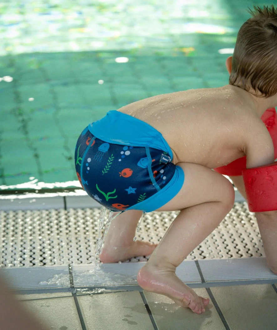 Watery pieluszka do pływania dla dzieci - Neoprene Swim Nappy - Nordic Green Stripes - Image 9