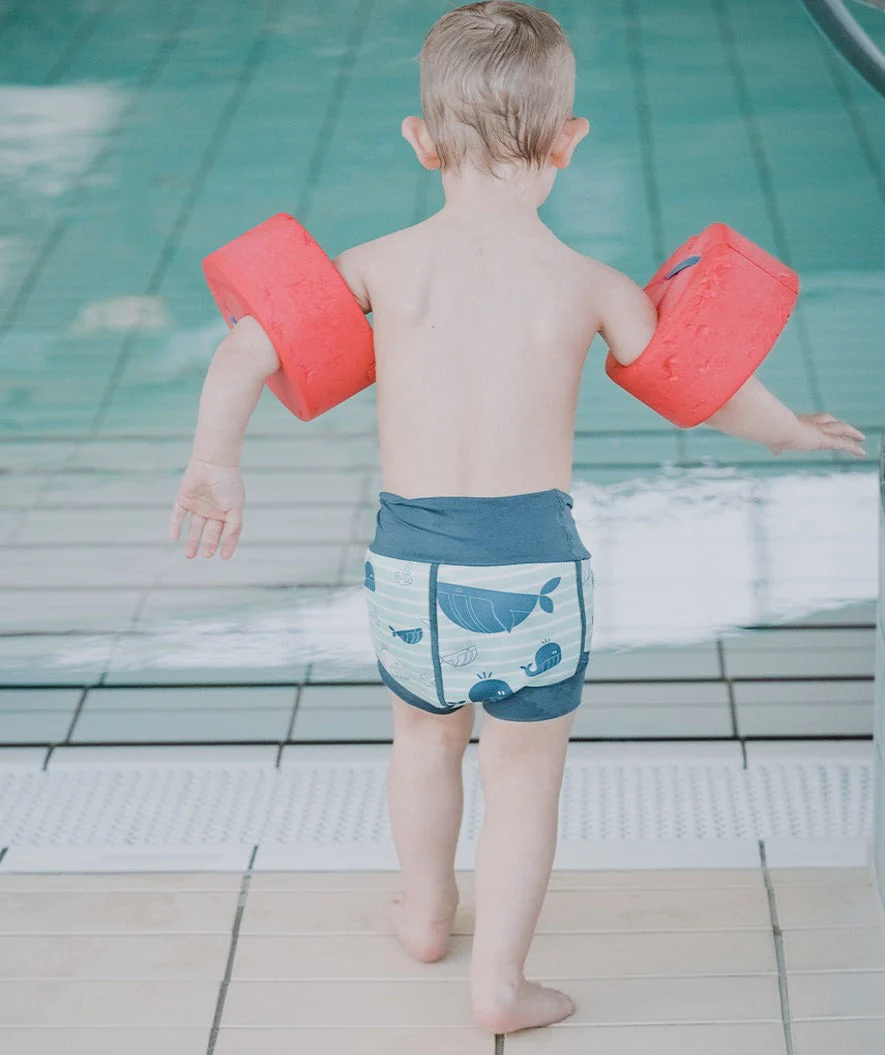 Watery pieluszka do pływania dla dzieci - Neoprene Swim Nappy - Purple Stripes - Image 13