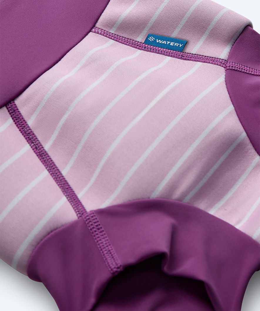 Watery pieluszka do pływania dla dzieci - Neoprene Swim Nappy - Purple Stripes - Image 3