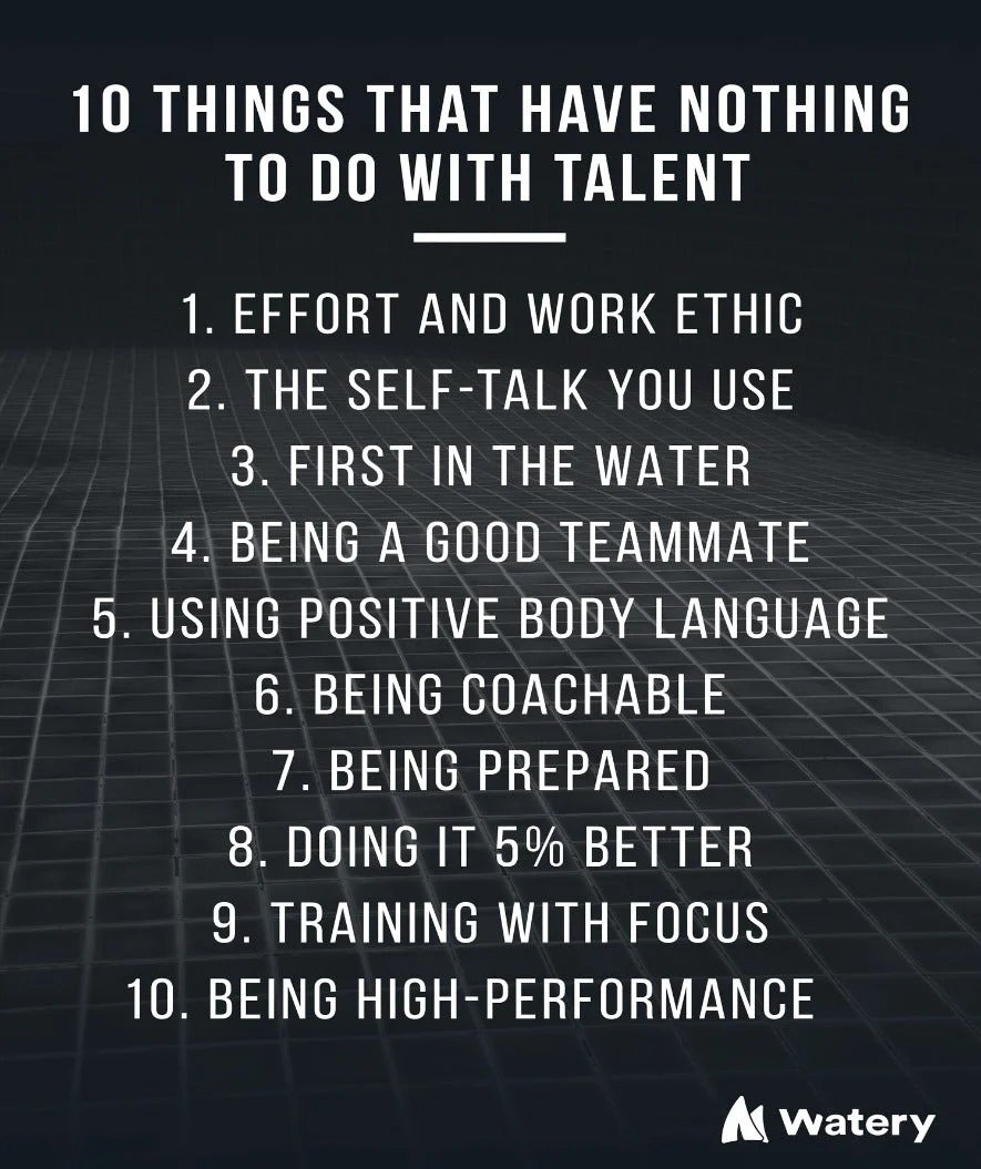 Watery plakat pływacki - 10 things that have nothing to do with talent - B2 - Image 3