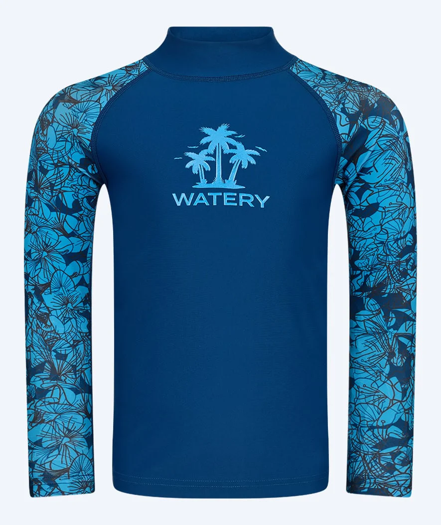 Watery koszulka UV dla dzieci - Katsu Langærmet Rashguard - Niebieski/Ciemnoniebieski - Image 3