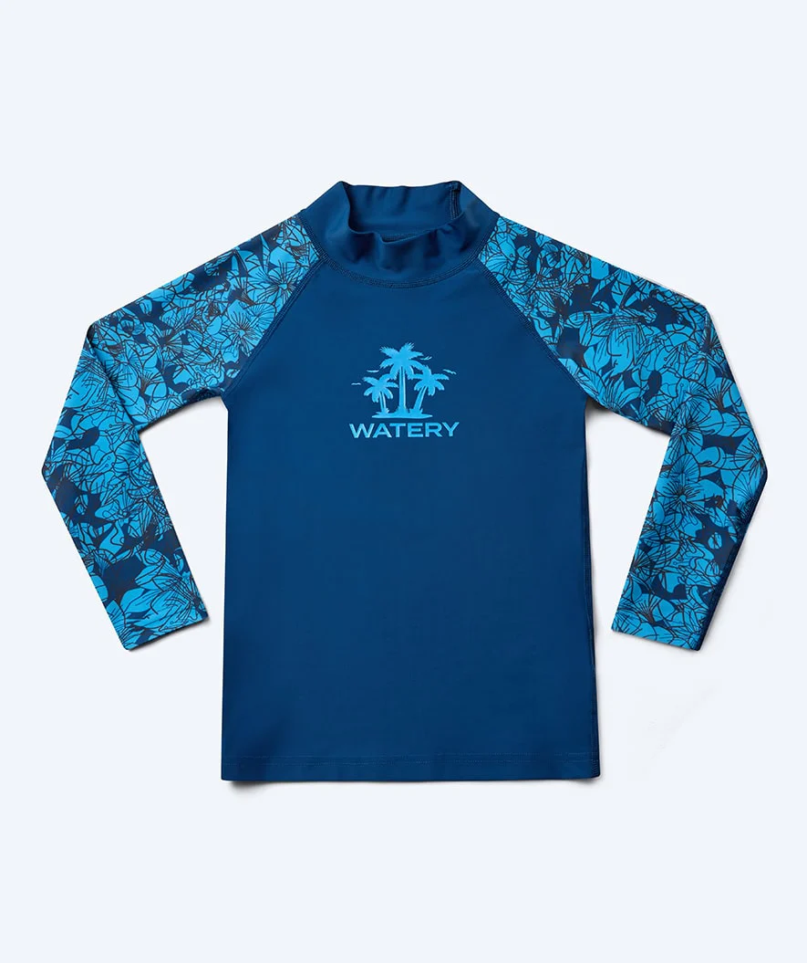 Watery koszulka UV dla dzieci - Katsu Langærmet Rashguard - Niebieski/Ciemnoniebieski - Image 4