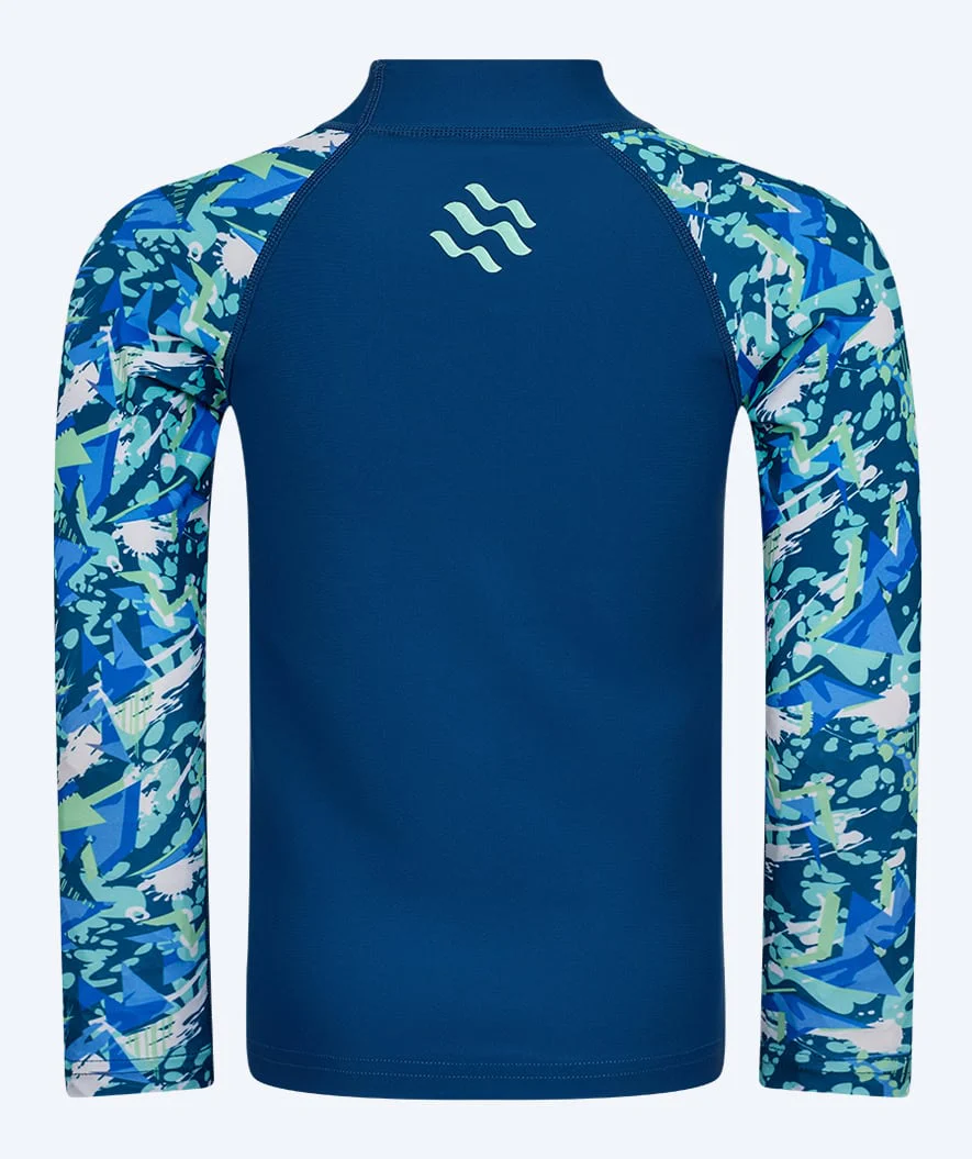 Watery koszulka UV dla dzieci - Katsu Langærmet Rashguard - Jasnoniebieski/ciemnoniebieski - Image 2