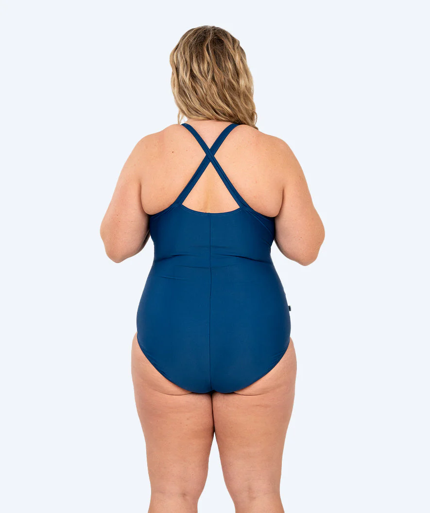 Watery strój kąpielowy dla kobiet plus size - Kaito - Ciemnoniebieski/biały - Image 2