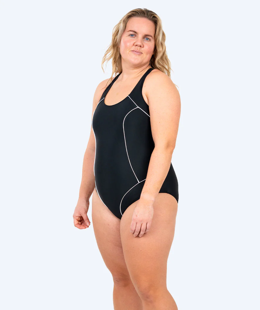 Watery strój kąpielowy dla kobiet plus size - Kaito - Czarny/biały - Image 3