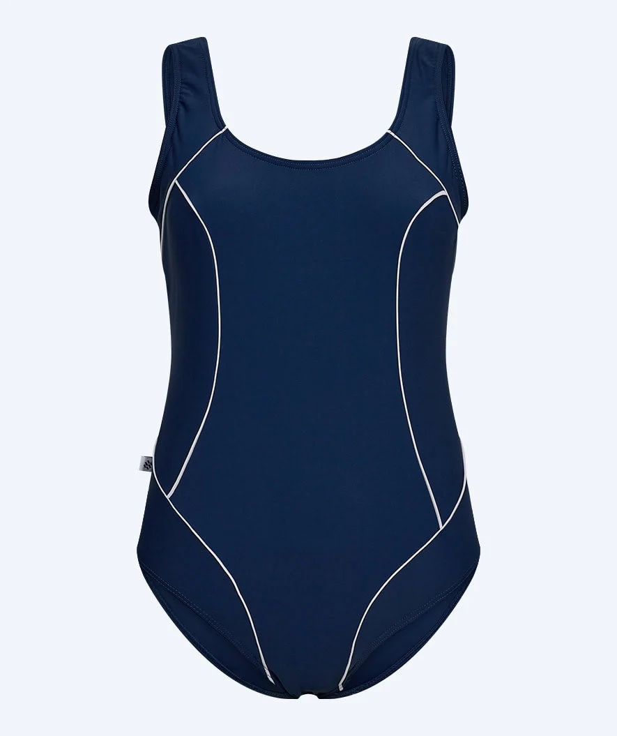 Watery strój kąpielowy dla kobiet plus size - Tamaya U-Back - Ciemnoniebieski/biały - Image 7