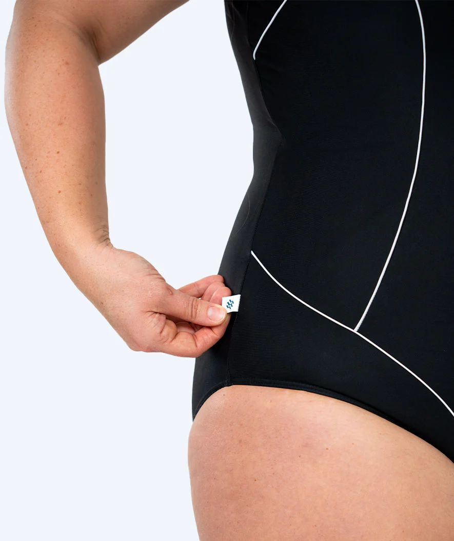 Watery strój kąpielowy dla kobiet plus size - Tamaya U-Back - Czarny/biały - Image 5