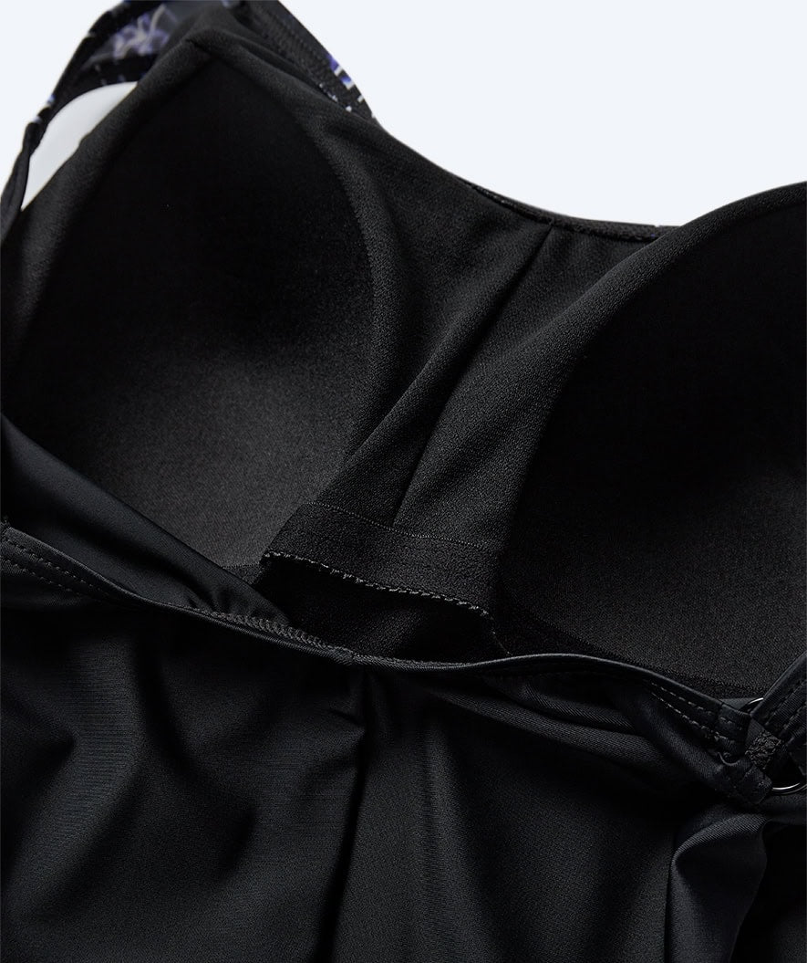 Watery strój kąpielowy dla kobiet plus size w kwiaty - Vale - Czarny - Image 10